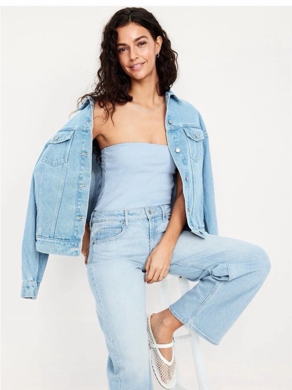 NWT Old Navy | Blue ribbed tube top M Tall